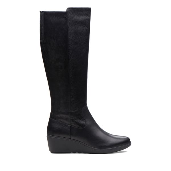 Clarks Womens Un Tallara Esa Knee High Boots Black | USA-6572319